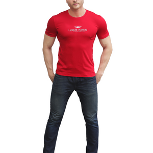 BLACKTREE RED LATOALPS DESIGN T-SHIRT..