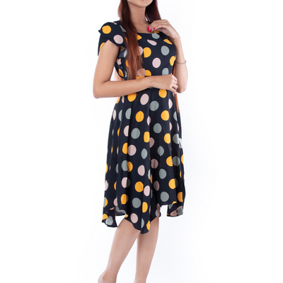 BLACKTREE POLKA DOT DRESS.