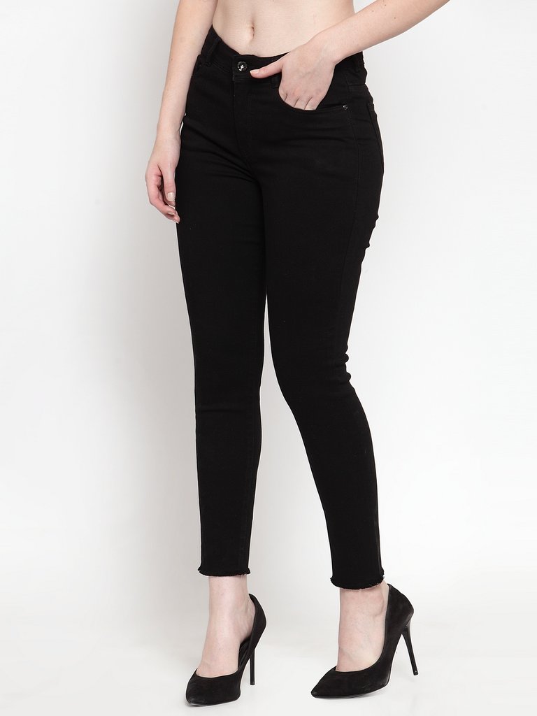 BlackTree Women Black Solid Denim ..