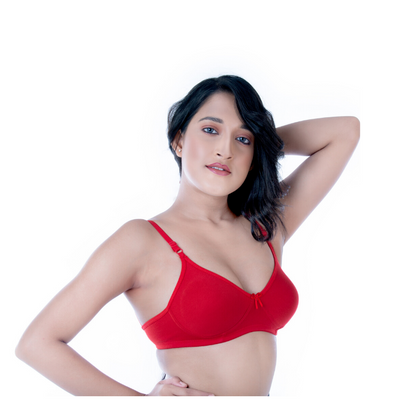 BlackTree Red Casual Chic Padded Bra..