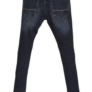 BLACKTREE MEN'S PATCHED RIPPED SLIM STRETCH JEANS BT0017..