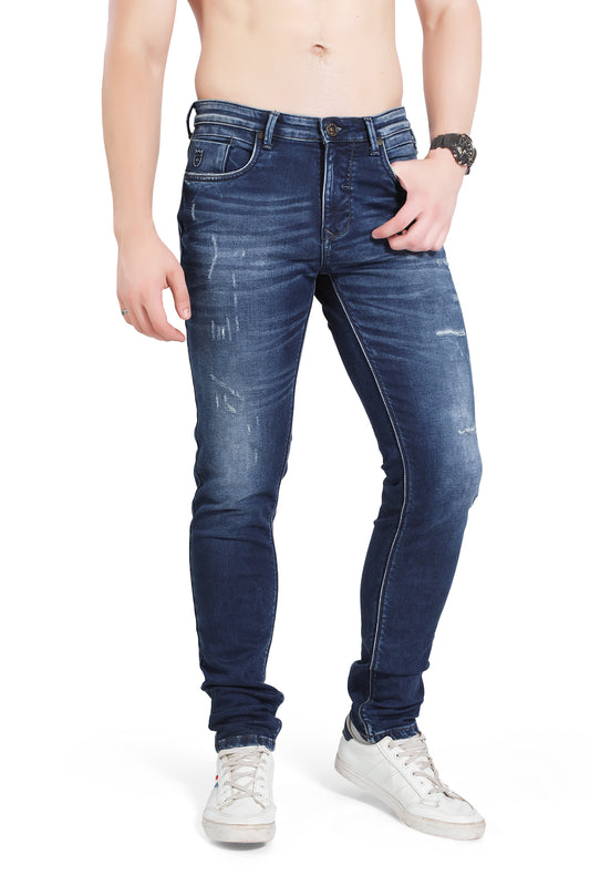 BLACK TREE SUMMER JEANS RIPPED DARK BLUE DENIM BT0013..