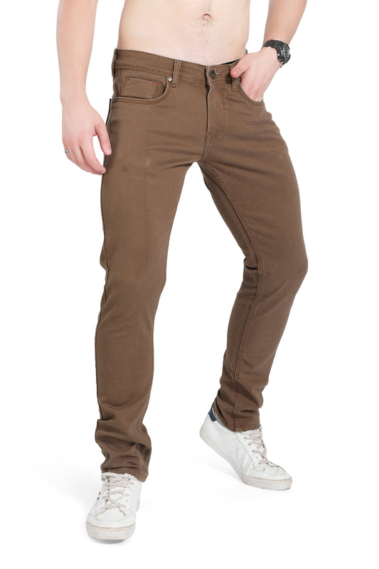 BLACKTREE TAN COLORED JEANS FOR MEN'S CASUAL SLIM-FIT  BT008 B..