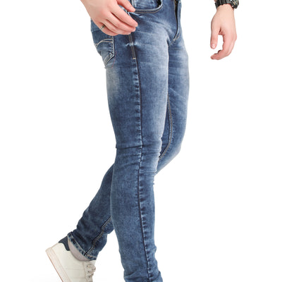 BLACKTREE MEN'S JEANS SLIM STREACHABLE  DARK BLUE DENIM BT0010.