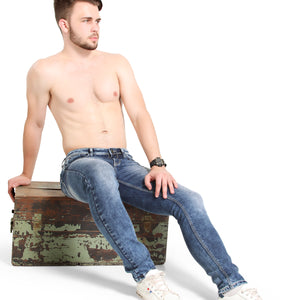 BLACKTREE MEN'S JEANS SLIM STREACHABLE  DARK BLUE DENIM BT0010.