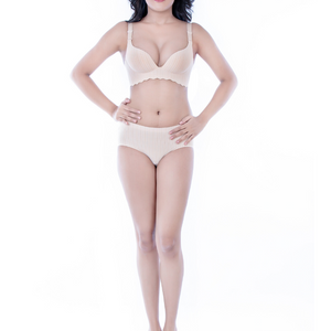 Padded Regular Wired Tee Bra With Panty..