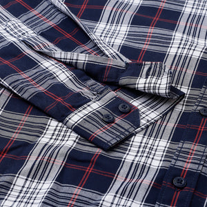 Men Navy Standard Fit Checkered Casual Shirt