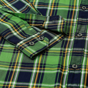 Men Green Standard Fit Checkered Casual Shirt