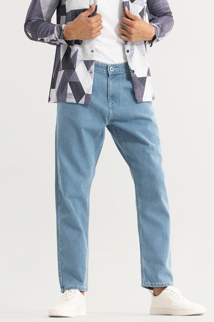 ShadowTwill Sky Blue Baggy Jeans