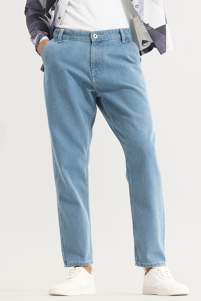 ShadowTwill Sky Blue Baggy Jeans