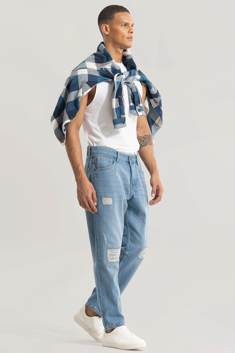 Downtown Sky Blue Baggy Jeans