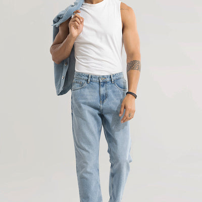 Castor Cerulean Blue Baggy Jeans