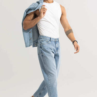 Castor Cerulean Blue Baggy Jeans