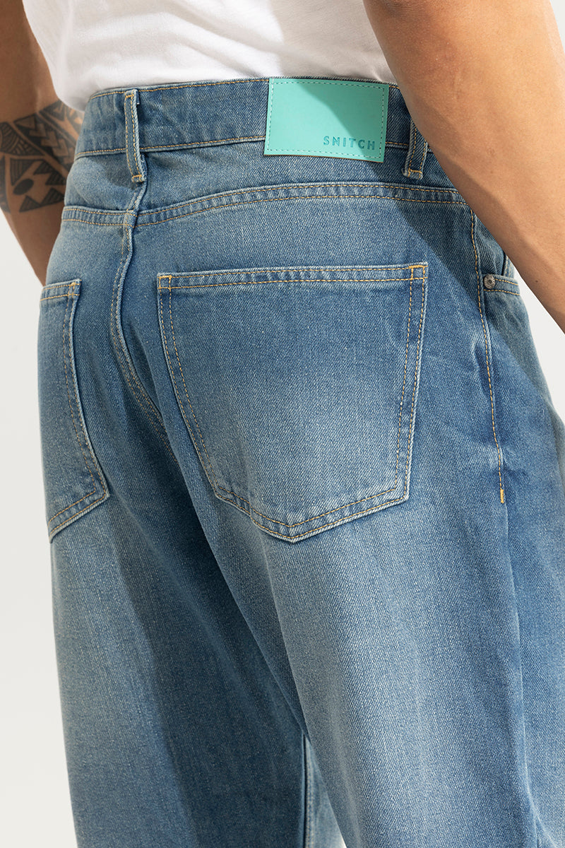 Castor Ocean Blue Baggy Jeans