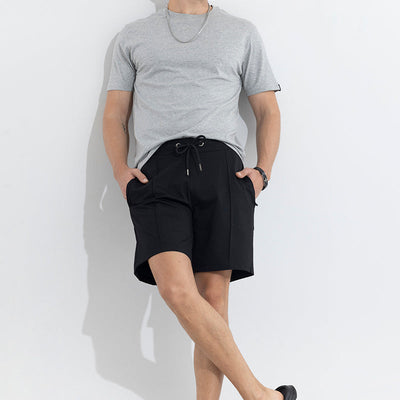 Pleated Black Shorts