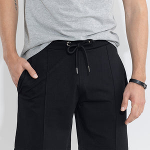 Pleated Black Shorts