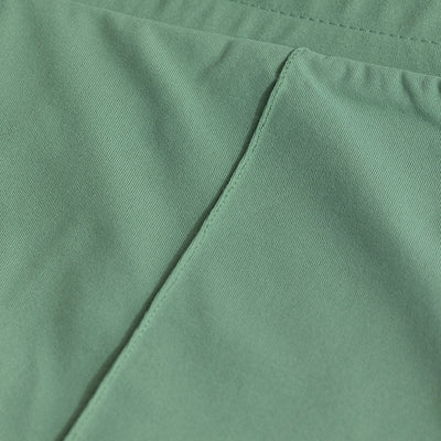 Pleated Green Shorts