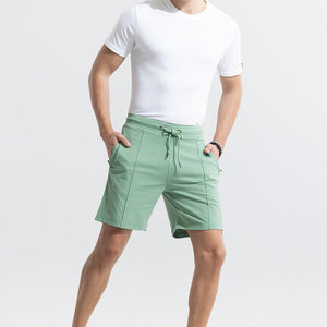 Pleated Green Shorts