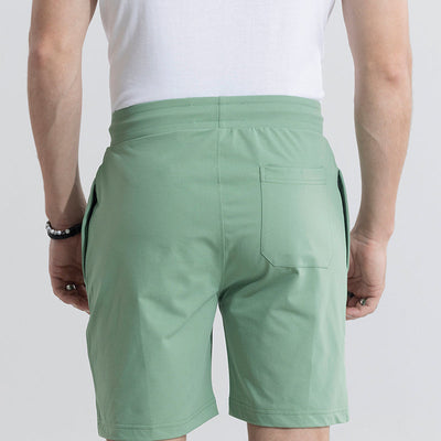 Pleated Green Shorts