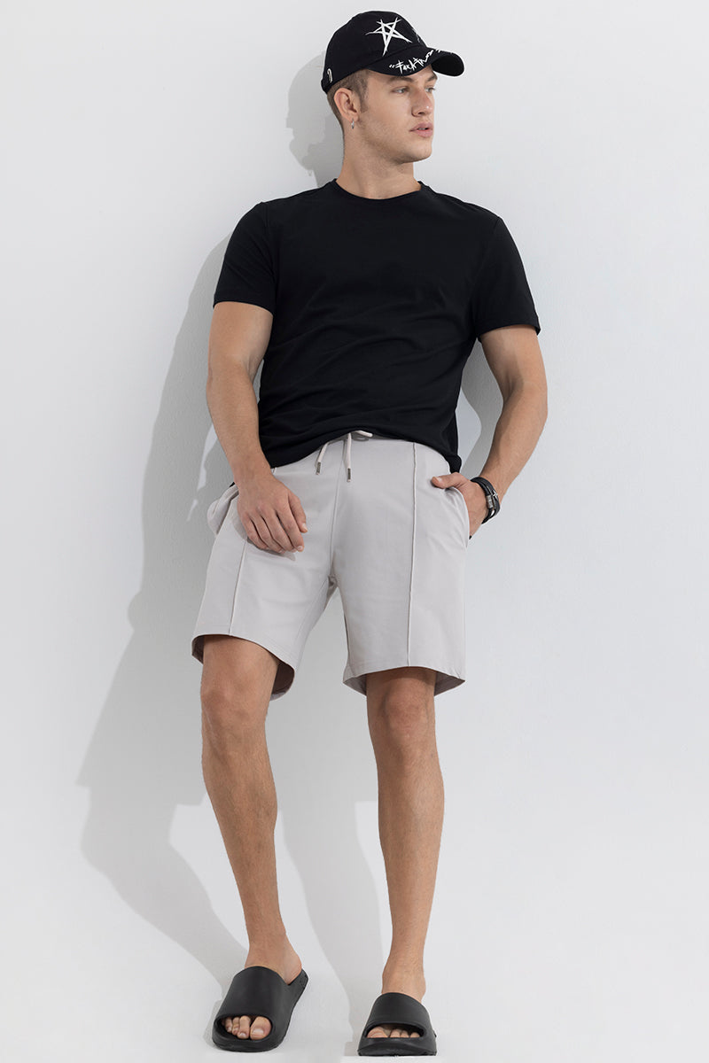 Pleated Grey Shorts