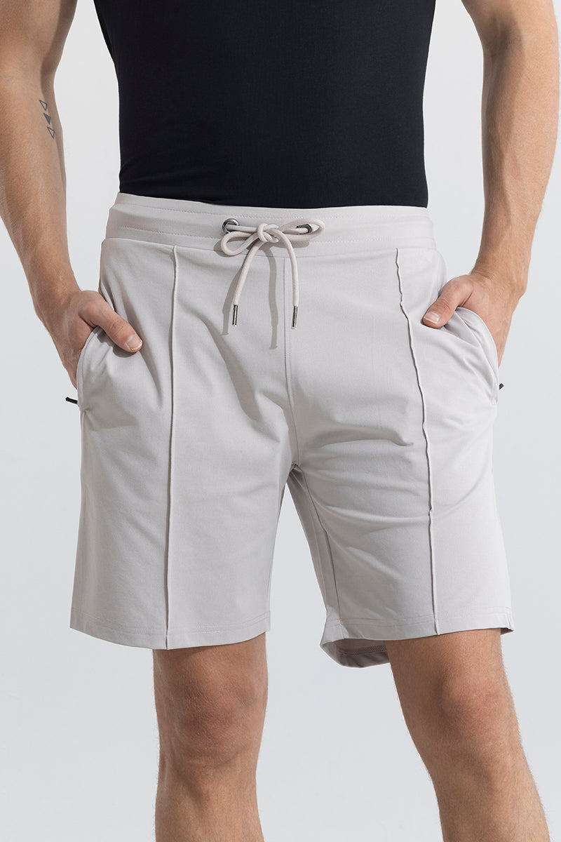 Pleated Grey Shorts