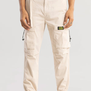Hexa-Pocket Cream Cargo pant