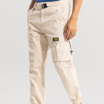 Hexa-Pocket Cream Cargo pant