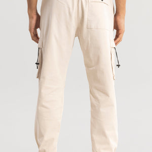 Hexa-Pocket Cream Cargo pant