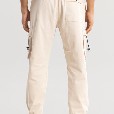 Hexa-Pocket Cream Cargo pant