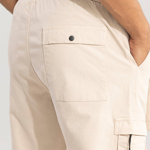Hexa-Pocket Cream Cargo pant