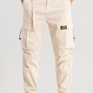Hexa-Pocket Cream Cargo pant