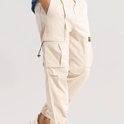 Hexa-Pocket Cream Cargo pant