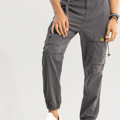 Hexa-Pocket Grey Cargo Pant