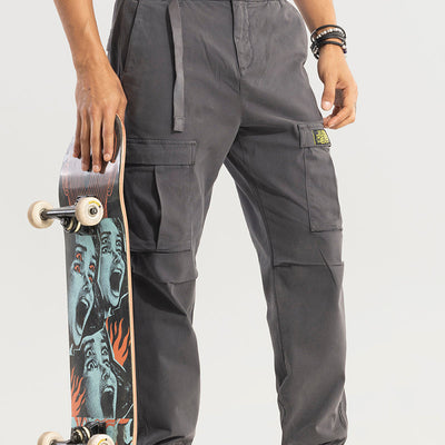 Hexa-Pocket Grey Cargo Pant