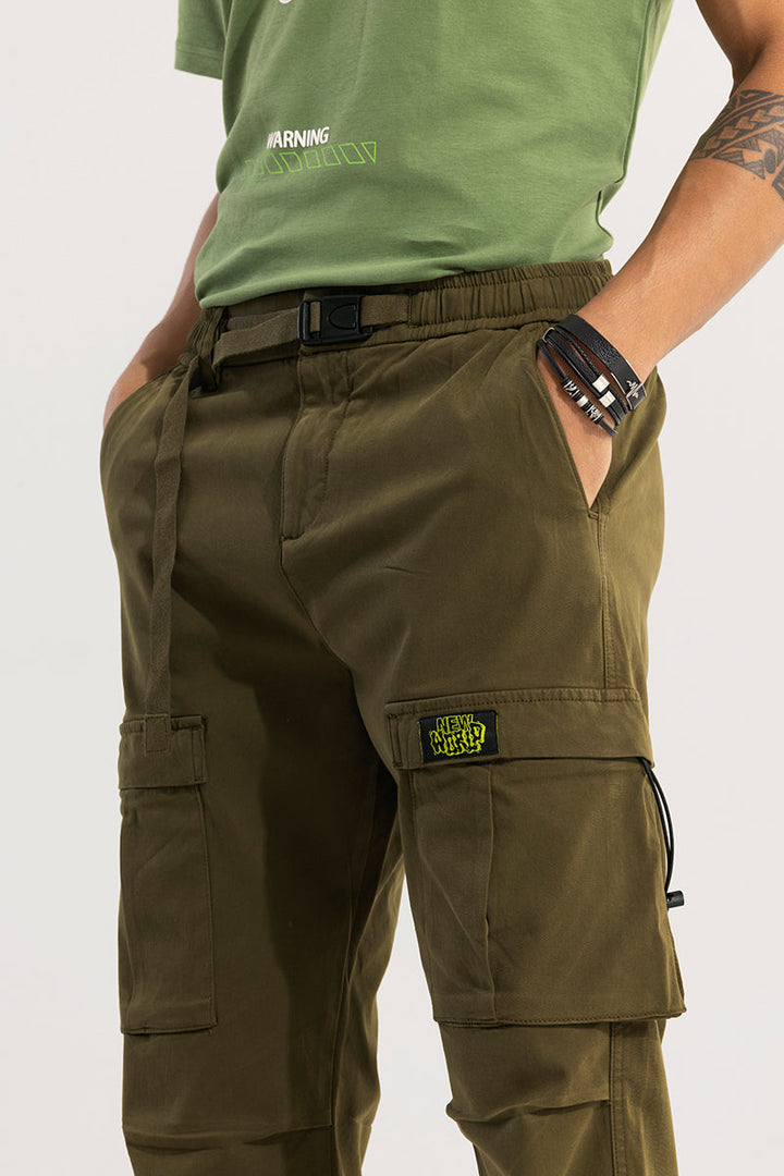 Hexa-Pocket Olive Cargo Pant