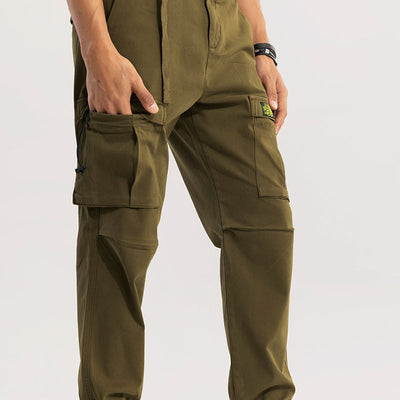 Hexa-Pocket Olive Cargo Pant
