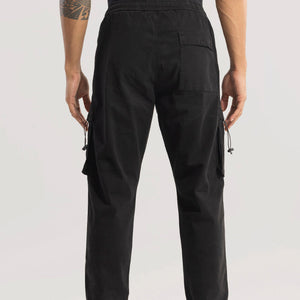Hexa-Pocket Black Cargo Pant