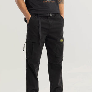 Hexa-Pocket Black Cargo Pant