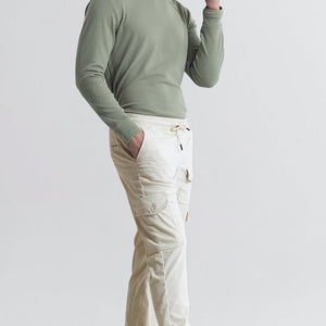 Cullin Off-White Corduroy Cargo Pant