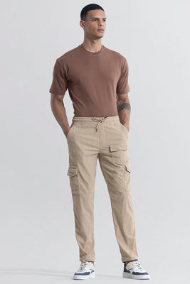 Cullin Beige Corduroy Cargo Pant