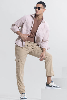 Cullin Beige Corduroy Cargo Pant