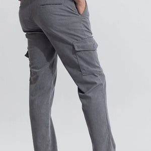 Cullin Grey Corduroy Cargo Pant