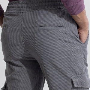 Cullin Grey Corduroy Cargo Pant