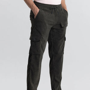 Cullin Olive Corduroy Cargo Pant