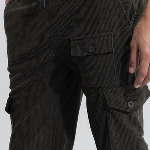 Cullin Olive Corduroy Cargo Pant