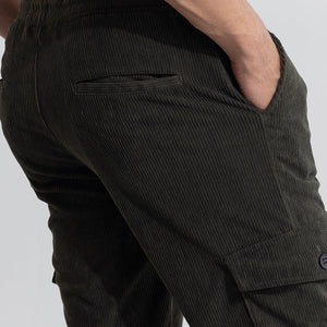Cullin Olive Corduroy Cargo Pant