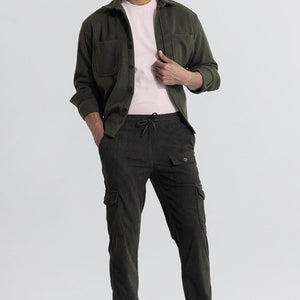 Cullin Olive Corduroy Cargo Pant