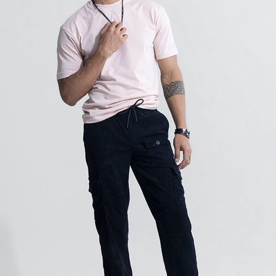 Cullin Black Corduroy Cargo Pant