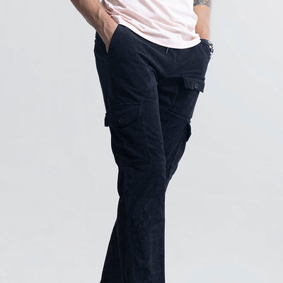 Cullin Black Corduroy Cargo Pant