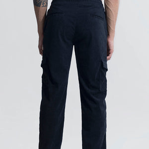 Cullin Black Corduroy Cargo Pant